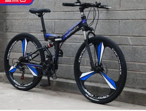 MOUNTAINBIKE bicicleta plegable 26 pulgadas azul "Kaimarte" MTB 24 velocidades freno de disco 3Ys - Imagen 1 de 1