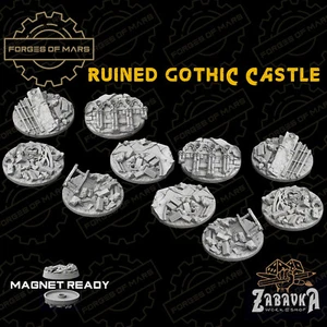 Bases - Ruined Gothic Castle - Round 32mm (x10) - Imagen 1 de 1