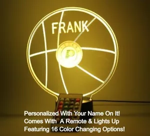 Indiana Pacers NBA Basketball Sports Light Up Night Lamp LED Personalized Free - Picture 1 of 12