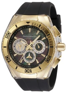 TechnoMarine Men's TM-120025 Cruise California Gold with Black Strap 46mm Watch - Picture 1 of 3