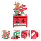 1pc Weihnachtshlzer Adventskalender, Countdown Elch Baum Deko