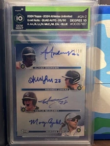 ALIYAH ANDREWS/LORENZ/McCLENEY/ZERKLE 2024 Topps AU Pro Softball QUAD AUTO 14/50 - Bild 1 von 2