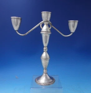 Candelabro de plata esterlina Gadroon de Duchin Creations 3 luces c.1940 (#5851) - Imagen 1 de 7