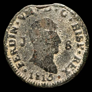 Fernando VII, 8 Maravedís, Jubia 1815 (fundida) - 29 mm / 9.28 gr. - Imagen 1 de 3