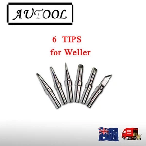 6PCs-Solder-Rework-Soldering-Station-Iron-Tips-for-Weller-PES50-WES51-EC12 OZ - Picture 1 of 3