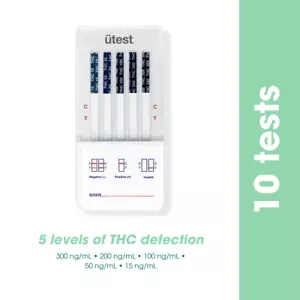 5 Level THC Test (10 Pack) Utest-O-Meter Marijuana Urine Detection Test Kit - Picture 1 of 6