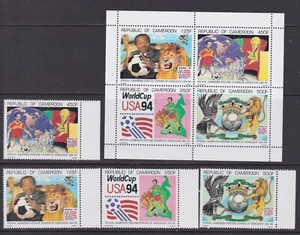 Cameroon 1994 Worldwide Of Football USA '94 Series Cpl. (n.871/74) + Bf 32 MNH - Picture 1 of 1