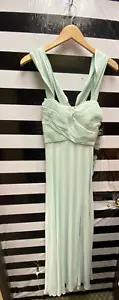 Women NWT "Sequin Hearts" sherbet green, one shoulder evening gown. Size 3 - Picture 1 of 2
