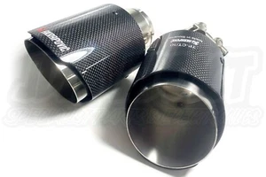 2 puntas de escape Akrapovic fibra de carbono 63 mm - 101 mm 2,5"" - 4"" BMW Universal - Imagen 1 de 10