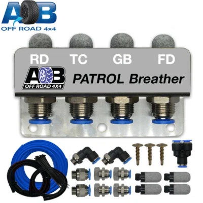 UNIVERSAL DIFF BREATHER KIT 4 PORT FOR NISSAN PATROL GU GQ Y61 Y62 BLUE - image 1 of 4
