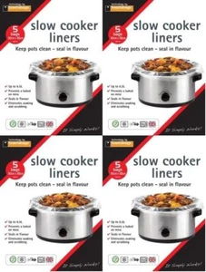 20 Sealapack Slow Cooker Liners Cooking Bags 4 x 5 Pack For Round & Oval Cookers - Picture 1 of 1
