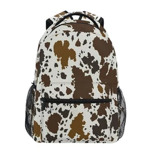 Cow Leather Backpack for Kids Girls Cow Print Small Backpack Kindergarten Sch... - Picture 1 of 8