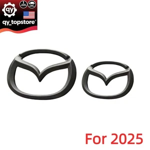 2PCS Matte Black For 2025 CX-50 CX50 Front Emblem & Car Trunk Rear Badge Replace - Picture 1 of 1