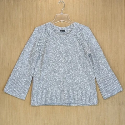 Suéter Talbots Grueso Tejido Gris Para Mujer Mediano Minamilista Acogedor Abuela Costera Foto 1 de 4