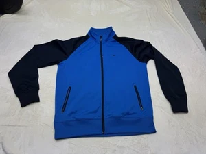 Nike Jacket Mens Large Blue Swoosh Track Coat Athlete Dept Full Zip - Picture 1 of 14