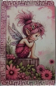 Swap cards Modern playing card back Sweet Elfin Girl - Picture 1 of 1