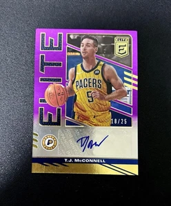 TJ McConnell 2021-22 Donruss Elite Auto Indiana Pacers Purple 18/25 - Bild 1 von 2