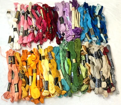 Embroidery Thread Skeins Lot of 166 Coats & Clark DMC Atco Star              B7 - Image 1 of 4