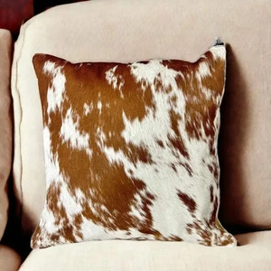 Salt and Pepper Cowhide Pillow - Picture 1 of 7
