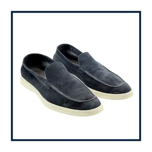 Massimo Dutti Herren Wildleder Slipper Halbschuhe Mokassins Fahrschuhe Navy Blau 42 9 - Bild 1 von 8