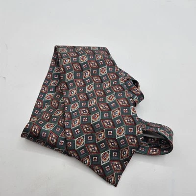 Vintage Christian Dior Monsieur Dress Tie Silk Men 56” Long Paisley Green USA - Image 1 of 3