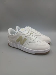 New Balance BB80 White Cream Beige Trainers Size UK 4.5 Youth Junior - Picture 1 of 8