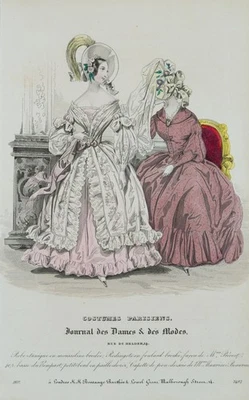 Robe-tunique et Redingote,  1837, Sst. Historismus Mode Unbekannt (19.Jhd) - Bild 1 von 4