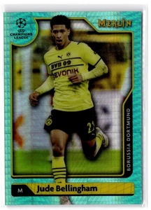 2021-22 Merlin Chrome UEFA Champions Jude Bellingham #90 Aqua Prism Refractor - Picture 1 of 2