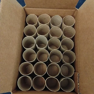 Craft Lot of 24 Empty Cardboard Toilet Paper Tubes - Picture 1 of 3