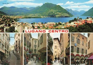 Postcard Switzerland Lugano Centro 5 Views - Picture 1 of 2