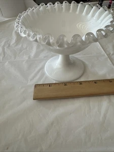 Plato de caramelo Fenton Silver Crest cuenco de vidrio con volantes borde prensado - Imagen 1 de 7