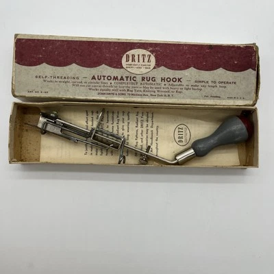 Dritz Self-Threading Automatic Rug Hooker Vintage Original Box And Instructions - Image 1 of 4