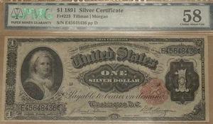 FR. 223 $1 1891 Martha Silver Certificate PMG Choice AU58 - Picture 1 of 8