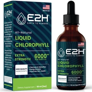 E2H Chlorophyll Liquid Drops - All-Natural Flavored Energy , Immune System Su... - Picture 1 of 7