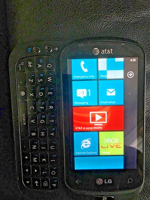 LG Quantum Windows Phone Black - LG C900 - AT&T - Tested, Good Condition - Image 1 of 3