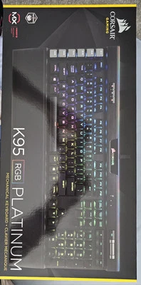 Corsair K95 RGB PLATINUM Cherry MX Brown CH-9127012-NA Wired Keyboard - Image 1 of 4