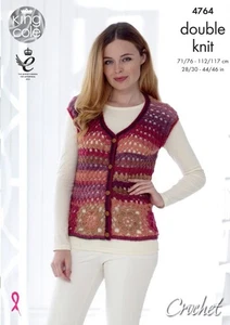 Cárdigan King Cole patrón ganchillo más accesorios - Riot DK 4764 - Imagen 1 de 3
