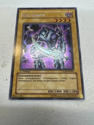 GERMAN Yugioh - Gil Garth - GLAS-EN091 - 1st Edtion - Secret Rare - NM - Image 1 of 2