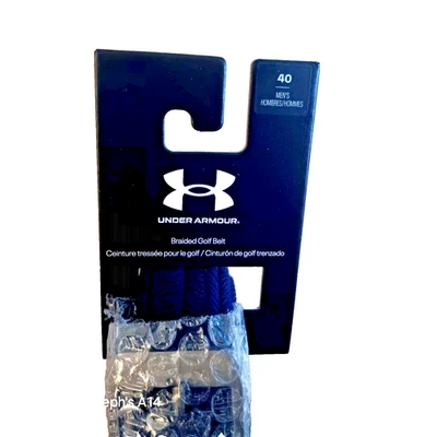 NUEVO Cinturón de golf trenzado Under Armour para hombre talla 40, azul con hebilla plateada Foto 1 de 3