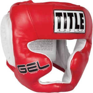 Title Boxing Gel World Full Face Training Headgear - Red - Picture 1 of 1
