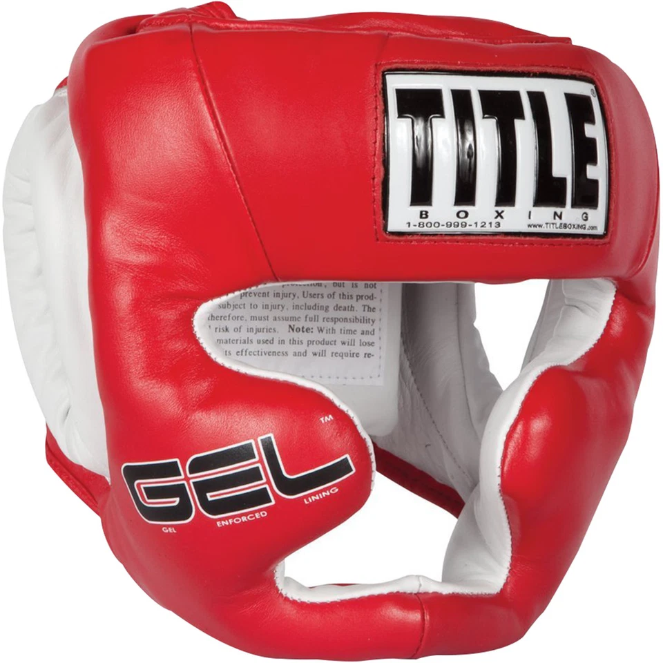 Title Boxing Gel World Full Face Training Headgear - Red - Image 1 of 1