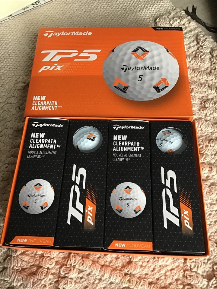 TAYLORMADE TP5 PIX ÚLTIMO MODELO * 1 DOCENA * PELOTAS DE GOLF NUEVAS - Imagen 1 de 1