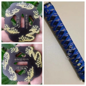 Excellent Sword Part Iron Tsuba Tsuka Blade Handle For Samurai Katana Tachi Edge - Picture 1 of 11