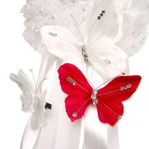 ¡Juego de 3 mariposas de diamante premium! Diamante artificial falso con cristales - Imagen 1 de 3