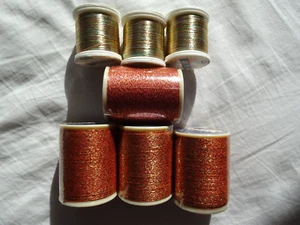 METALLIC THREADS-SUPERIOR (RICKY TIMS RAZZLE DAZZLE) & YLI METALLIC-7 NEW SPOOLS - Picture 1 of 6