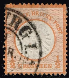 GERMANY Scott #16 Large Shield Used, thin CV $9 - Picture 1 of 1