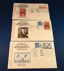 3 Covers: 150th Anniversary Lafayette's visit to Poughkeepsie NY - Sep. 16 1974 - Picture 1 of 12