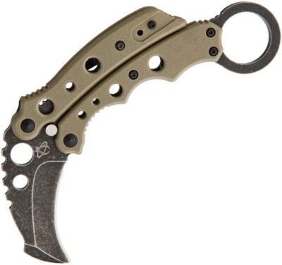 Mantis Vuja De Karambit Desert Tan Folding Pocket Knife G-10 Handles MK4DTSW - Image 1 of 2