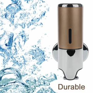 Liquid Soap Dispenser Wall Mount 500ml Plastic Detergent Shampoo Dispensers - Picture 1 of 17