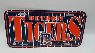 Vintage Wincraft Plastic Front License Plate Car Tag Detroit Tigers MLB - Image 1 of 2